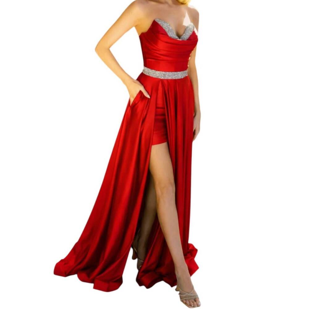 NEW JESSICA ANGEL 2 piece gown in red